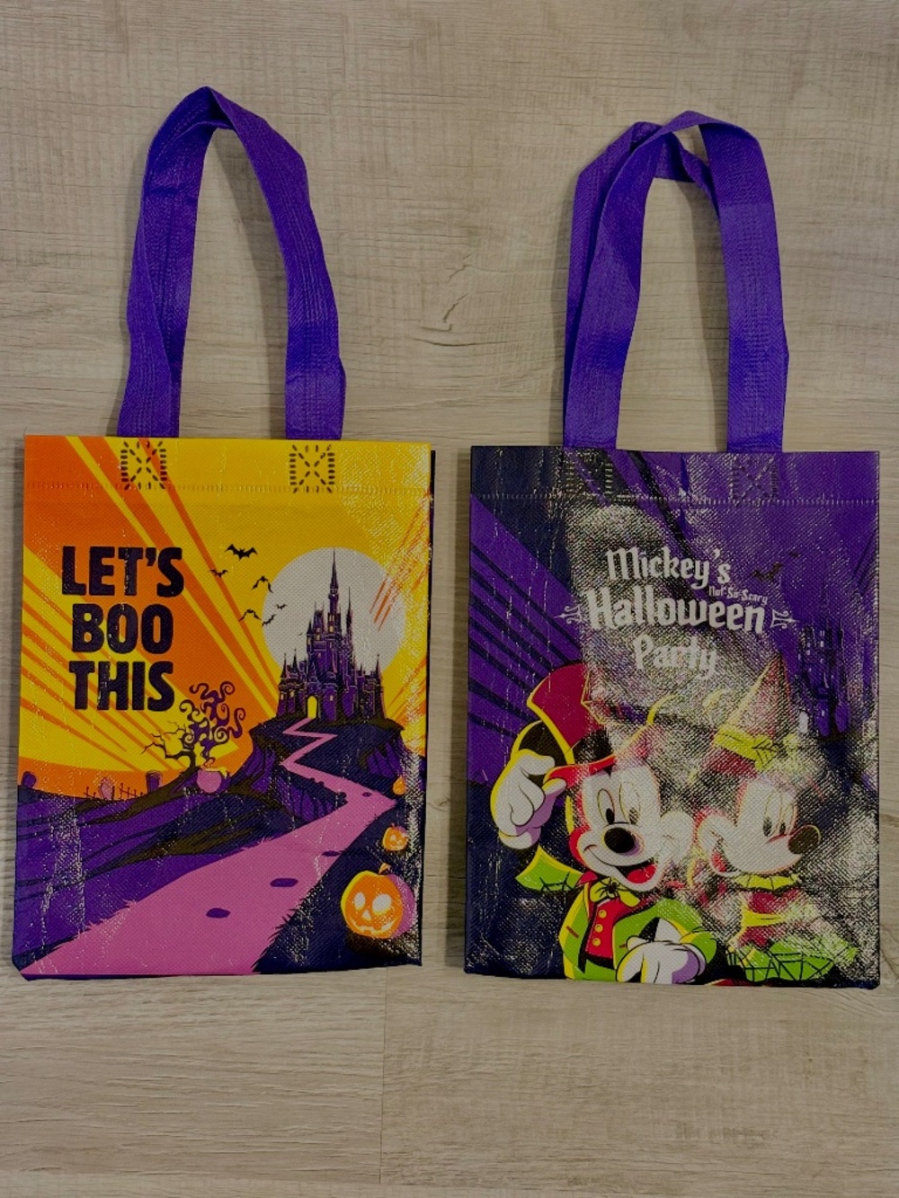 2 Disney Magic Kingdom Mickeys Not So Scary Halloween Party 2024 Candy Tote Bags